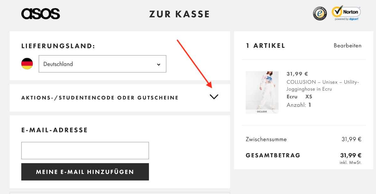 Gutschein aktivieren