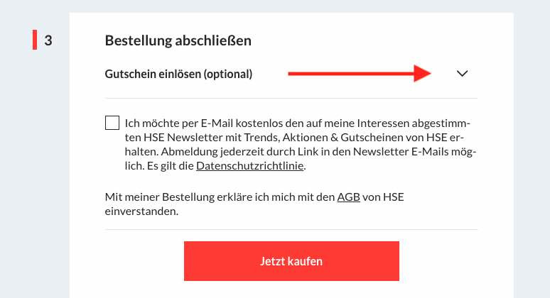 HSE Gutschein aktivieren
